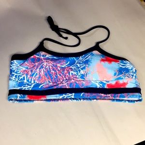 NWT Cupshe cheeky gal coral print bikini top